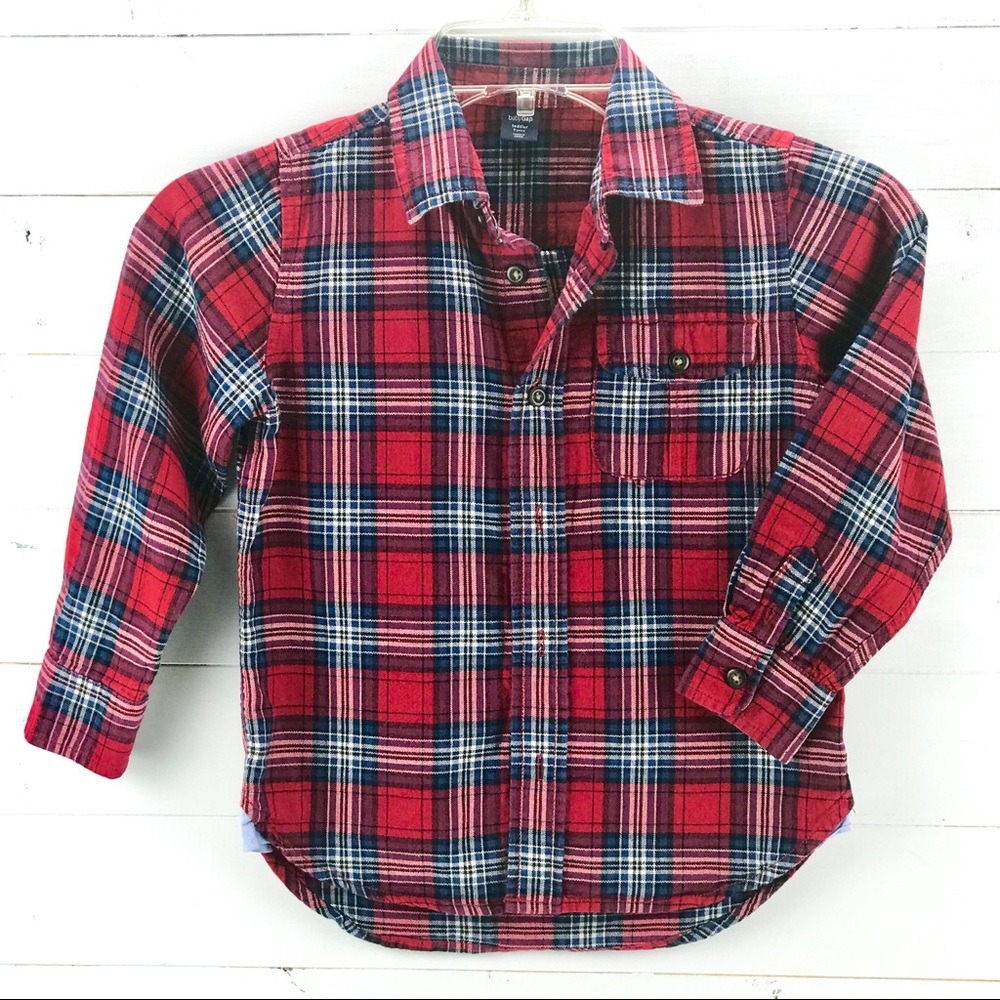 BABY GAP plaid long sleeve boys shirt